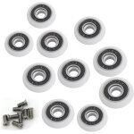 Lot de 8 roulettes de rechange pour porte de douche diam�tre 19 mm