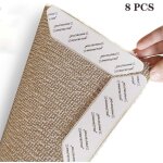 Lot de 8 rubans adhsifs tapis double face lavable, antidrapant pour coins parquet et sol
