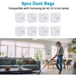 Lot de 8 sacs � poussi�re de rechange pour samsung vca - adb90 pour aspirateur balai sans fil jet 70, ...