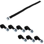 Lot de 8 sangles d'arrimage pour caravane et camping - car (40cm x 2cm) en alliage de zinc.