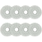 Lot de 8 serpill�res en microfibre pour aspirateur robot balayeur - lingettes de rechange en microfibre ...