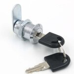 Lot de 8 serrure boite aux lettres normalis�e 25mm, verrou de porte pour armoire avec 16 cl�s