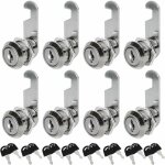 Lot de 8 serrures bote aux lettres universelle, 16mm serrure armoire metallique, barillet boite aux ...