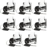 Lot de 8 serrures de meuble, s�curisation pour tiroirs, armoires, bo�te aux lettres, pratiques et fiables ...