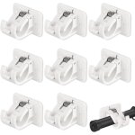 Lot de 8 support rideau sans percage, porte tringle rideau sans percage supports de tringle auto - adh�sifs ...