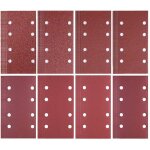 Lot de 80 feuilles de papier abrasif 93 x 185 mm - 8 trous - grain 40 / 60 / 80 / 120 / 180 / 240 / 320 ...