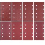 Lot de 80 feuilles de papier abrasif 93 x 185 mm - 8 trous - grain 40 / 60 / 80 / 120 / 180 / 240 / 320 ...