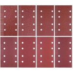 Lot de 80 feuilles de papier abrasif 93 x 185 mm - 8 trous - grain 40 / 60 / 80 / 120 / 180 / 240 / 320 ...