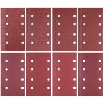Lot de 80 feuilles de papier abrasif 93 x 185 mm - 8 trous - grain 40 / 60 / 80 / 120 / 180 / 240 / 320 ...