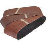 Lot de 9 bandes abrasives pour bois et m�tal, pour ponceuse � bandes - dimensions 76 x 457 mm - grain ...