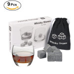 Lot de 9 pierres � glace pour whisky, vin et bi�re - coffret cadeau �l�gant