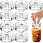 Lot de 9 poids de fermentation en verre avec poign�es, pour bocaux mason, kit de conservation lavable ...