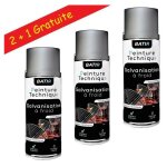 Madeinnature - lot de bombes de peinture technique galvanisation � froid gris mat - a�rosol 400ml ? int�rieur ...