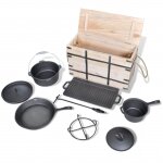 Lot de casseroles batterie de cuisine 9 pcs vidaxl