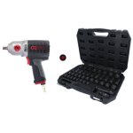 Lot d'une cl  chocs monster et d'un coffret de douilles  chocs 1 / 2'' ks tools