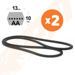 Lot de deux courroies aa105