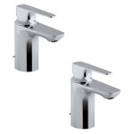 Jacob delafon - lot de deux mitigeurs lavabo aleo + avec tirette