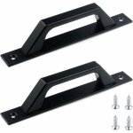 Lot de deux poignées de porte coulissante noires, 175 mm. poignées pour portes, armoires, tiroirs, placards, ... Lot de deux poignées de porte coulissante noires, 175 mm. poignées pour portes, armoires, tiroirs, placards, ...