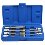 Lot de douilles torx star extra long en acier cr - v premium, 7 pièces (t25, t30, t40, t45, t50, t55, ... Lot de douilles torx star extra long en acier cr - v premium, 7 pièces (t25, t30, t40, t45, t50, t55, ...