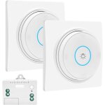 Lot d'interrupteurs d'�clairage sans fil rf �tanches - sans batterie - avec r�cepteur - pour l'int�rieur ...