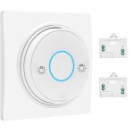 Lot d'interrupteurs sans fil �tanches rf sans fil - sans batterie - avec r�cepteur - pour l'int�rieur ...