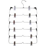 Lot de � pantalons 6 niveaux avec clips - en m�tal chrom� solide et durable - �conomie d'espace - multi ...