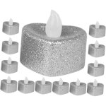 Lot de petites bougies chauffe - plat � led romantiques en forme de c?ur � piles sans fum�e pour lampe ...