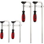 Lot de quatre serres joints en acier forg - 2 longueurs de serrage 20 et 40cm - poigne bi - matire ...