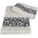 Lot de serviettes macula lopard beige