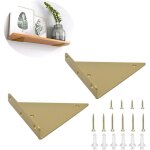 Lot de supports d'tagre triangulaires en acier, support triangulaire dissimul robuste, support mural ...