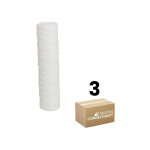 Lot de trois cartouches bobin�es 9''3 / 4 25� 101238 - aquafiltr - pour anti - tarte �lectrique et filtration ...
