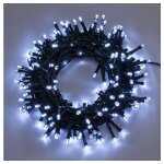 Lotti chaine chaine 4, 8 mt se'rie 120 lumie'res de noel led 5 mm reflex blanc froid avec 8 jeux lumineux ...