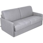 Canap convertible 3 places louna slim en tissu gris ouverture