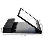 Loupe 3d amplificateur audio et vido pour smartphone avec support couleur: noir