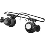 Loupe de bijouterie noire de style lunettes 165150 mm, loupe led � bandeau 20x, pour la r�paration de ...