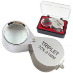 Loupe de bijoutier ? loupe 30 x 21 mm pour bijoux, lentilles anciennes ? loupe de poche 30x ? loupe en ...