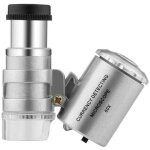 Loupe bijoutier 60x / 50x loupe en métal pilable avec lumière led et uv grossissante verre loupe de poche ... Loupe bijoutier 60x / 50x loupe en métal pilable avec lumière led et uv grossissante verre loupe de poche ...