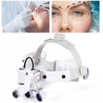 Loupes binoculaires m�dicales chirurgicales 3, 5x avec bandeau et kit de lampes frontales led 5w
