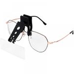 Loupe  clipser pour lunettes avec 3 lentilles interchangeables, clipsable et rabattable mains libres ...