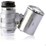 Loupe �clairante 60x loupe poche mini microscope de poche loupe uv d�tecteur de monnaie bijoutier loupe ...