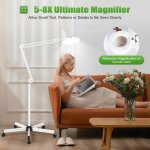 Loupe eclairante professionnelle 5 dioptres - lampe � bras pivotant r�glable pour salon de beaut�, coiffure ...