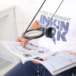 Loupe gante avec lampe led - mains libres - pour la lecture - pour le cou et le bureau