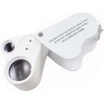 Loupe hd pliable  fort grossissement 60x / 30x avec miroir d'expansion de lumire identification de ...