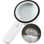 Loupe de lecture avec 14 lumi�res led, loupe30x, 125 mm loupe eclairante, la loupe enfant pour la lecture, ...