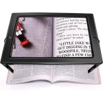 Am�liorer la loupe de lecture 3x avec 12 lumineuse led et support pliant mains libres, loupe eclairante ...