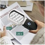 Loupe avec lumi�re, 20x 10x loupe � main et sur pied loupe �clair�e � 9 led pour la lecture, l'inspection, ...