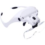 Loupe mains libres avec 2 lampes led et 5 lentilles interchangeables (grossissements 1x, 1, 5x, 2x, 2, ...