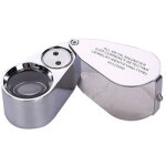 Loupe pliable en m�tal pour bijoux, loupe bijoutier x40, loupe bijoutier, loupe botaniste, loupe 40x, ...