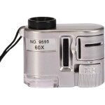 Loupe poche 60x mini microscope lampe uv d�tecteur devises loupe lumi�re led textile bijoux optiques ...