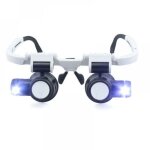 Loupe r�glable t�te de t�te de t�te loupe avec lumi�re led 8 x 15 x 23 x lunettes jumelles loupe mains ...